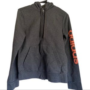 Adidas grey zip up